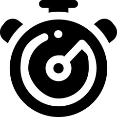 stopwatch glyph icon. Strong and solid vector icon for websites, mobile interfaces, presentations, and visual branding. High quality and easy to edit.