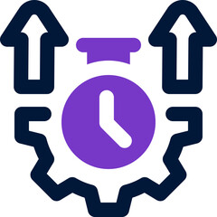 time duotone icon. Sleek and modern vector icon for websites, mobile apps, marketing materials, and corporate design. Fully scalable and ready to use.