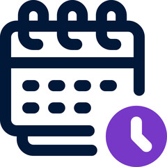 schedule duotone icon. Sleek and modern vector icon for websites, mobile apps, marketing materials, and corporate design. Fully scalable and ready to use.