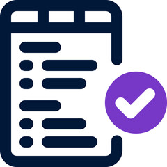 checklist duotone icon. Sleek and modern vector icon for websites, mobile apps, marketing materials, and corporate design. Fully scalable and ready to use.