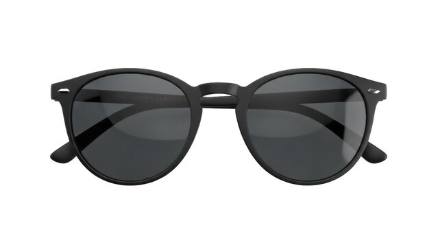Stylish black sunglasses isolated PNG on transparent background, fashion accessory for sun protection and eye wear