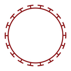 Intricate circular chinese frame design, perfect for traditional and cultural decorations.