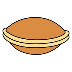 Flat Design Sweet Sandwich Cookie Biscuit Delicious Snack Food Illustration