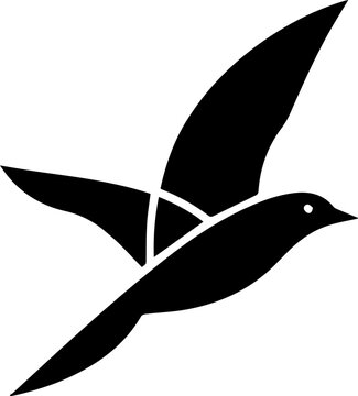 Elegant soaring bird icon for freedom projects, a symbol of peace and hope, perfect for branding and design with natural, minimalist style