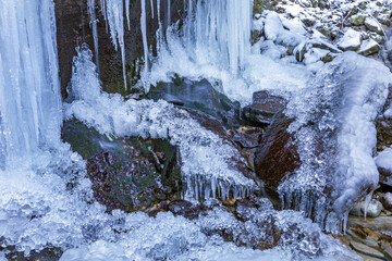 Eis - K&auml;lte - Wasserfall - Frost - Schnee - Winter - Allg&auml;u 