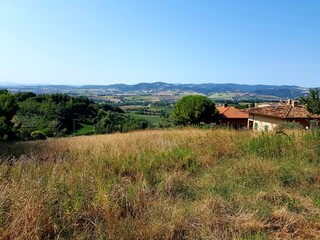 Typical rural landscape in the plains of Emilia Romagna, Italy.