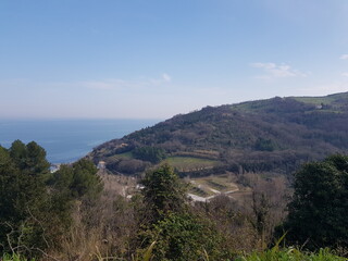 A view of the sea from the top of the mountain in the Crimea