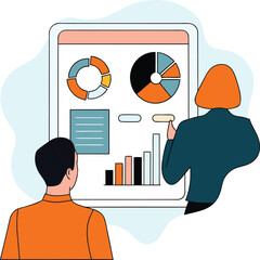 Business data analysis concept