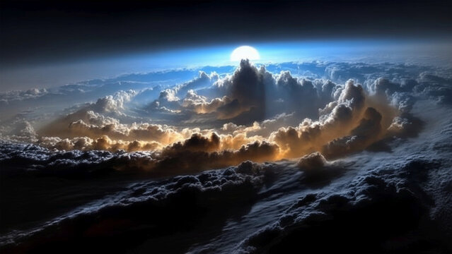 Sunrise over snow-capped mountains - Powered by Adobe