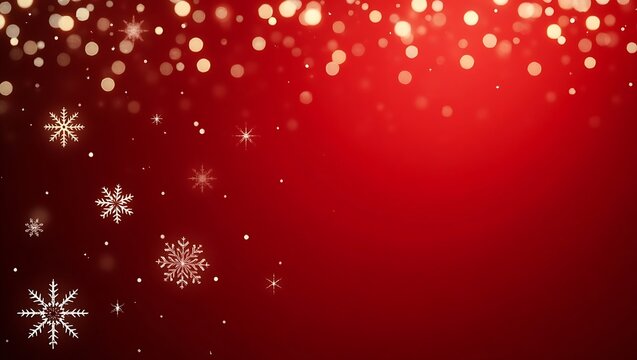 Winter night with snowflakes and stars - Powered by Adobe