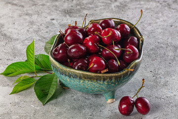 Ripe sweet juicy red cherry