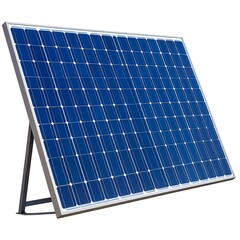 Solar panel angled, ready for use