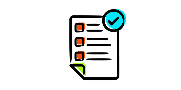 Checklist with completed task marked by blue checkmark