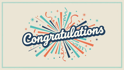 Happy celebrations with colorful confetti and streamers bursting outwards, perfect for congratulatory messages and festive events