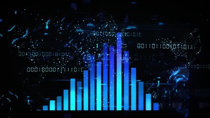 abstract background with binary code - Powered by Adobe