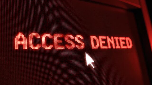 Xylophone sound dissonance accompanying access denied text in screen