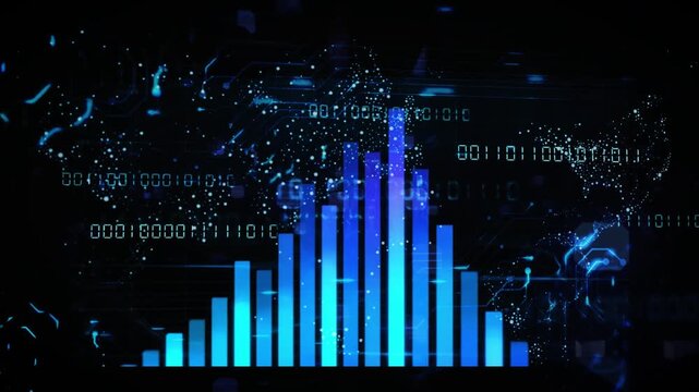abstract background with binary code