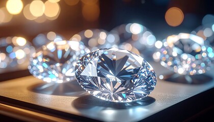 Sparkling diamonds on a dark surface