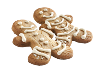 Gingerbread Men Cookies with White Icing