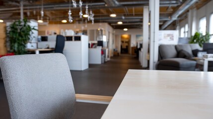 A tranquil open office space, echoing quiet productivity, evokes International Day of Peace and World Paper Free Day