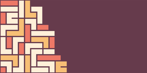 Abstract creative background. Abstract geometric pastel color simple geometric shapes composition. Vector color illustration in flat style.