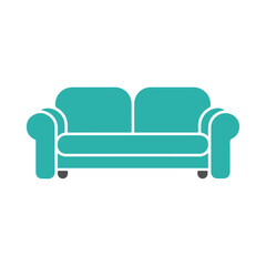 Minimalist Sofa Icon &ndash; Couch Furniture Symbol for Living Room, Interior Design, Home Decor, and Furniture Branding.