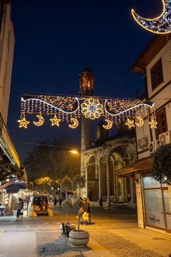Decorating the city of Konya for the holy month of Ramadan.