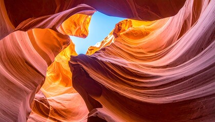 Stunning sandstone canyon, vibrant colors