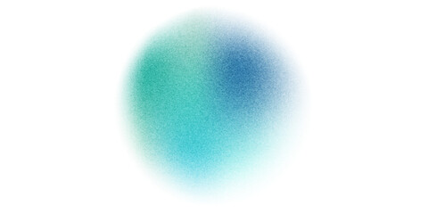 Gradient background, color gradation circle with grain noise texture, vector abstract watercolor holographic blur. Color gradient soft blend mesh of blue iridescent colors