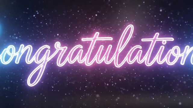 Vibrant Neon Celebration with Sparkling Cosmic Backgrounds and Dynamic Text Animation