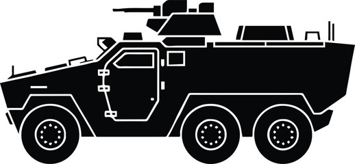 apc flat vector icon of armored troop transport vehicle © AIcon Star