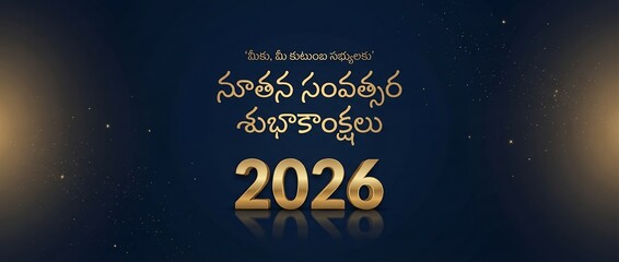 New year poster in telugu, telugu new year wishes