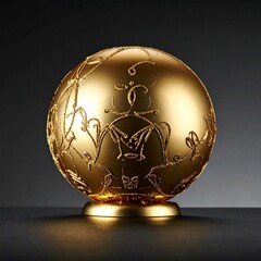 golden globe on black background