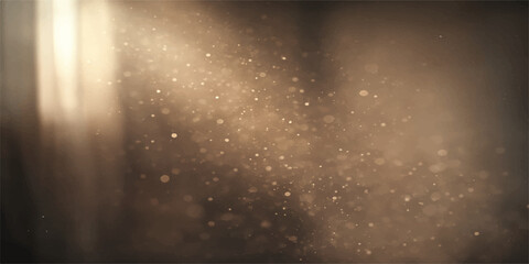 Bright sun rays pierce through a dark storm sky as ethereal light textures blend with rain and fog for an abstract nature background