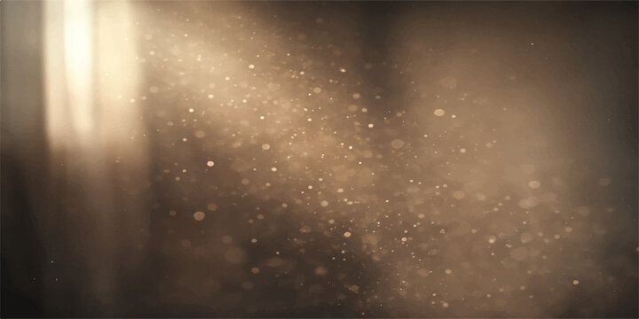 Bright sun rays pierce through a dark storm sky as ethereal light textures blend with rain and fog for an abstract nature background