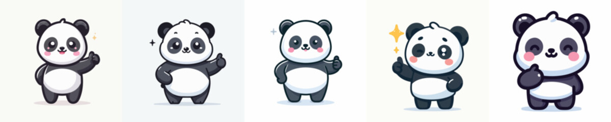 cute panda vector giving thumbs up © sarah16blakeyxh2