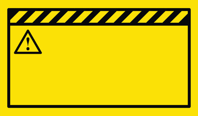 blank space yellow caution warning sign board illustration, suitable for warning projects