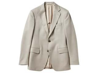 Beige two button mens suit jacket menswear clothing beige, suit, jacket, menswear, clothing, fashion, formal, business, two button, blazer, cream, neutral, color, solid, background, black, isolated, b