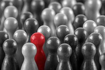 Unique person in the crowd