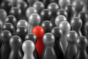 Unique person in the crowd