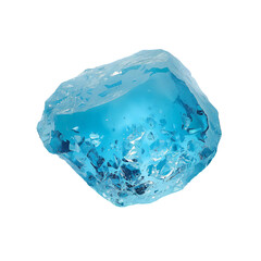 Fototapeta premium Bright Blue Crystal Resting on a Flat Surface With Clear Details in Natural Light