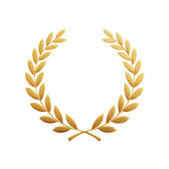 Golden Laurel Wreath Design for Decoration or Achievement Recognition Events