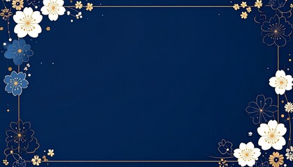 紺色の和柄フレーム4