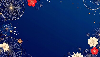 紺色の和柄フレーム