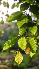 Sunlight through vibrant leaves
