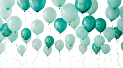 Green balloon isolated on white background