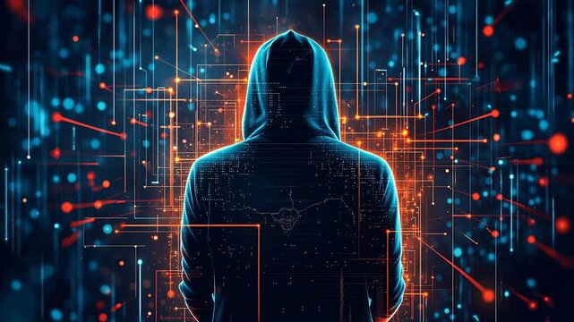 Hacker are planning to hack and attack networks and cyber security systems..Smart Innovation city with connection cyber security network reciprocity over the cityscape . future wireless digital city