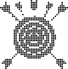 Simple Sun Dot Pattern