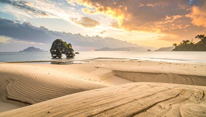 Sunrise over a tropical beach
