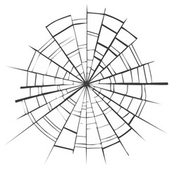 Obraz premium Shattered Glass Cracks Pattern Abstract Radial Damage Effect Graphic Design